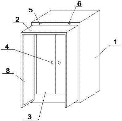 Communication cabinet with rain shelter device