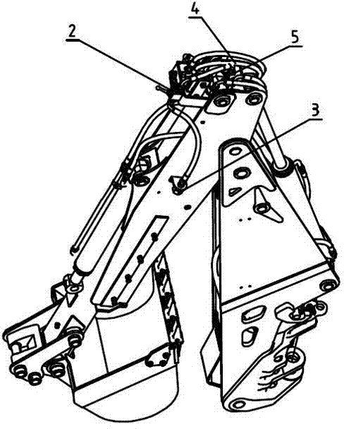 Hydraulic auxiliary coupler loop of backhoe loader