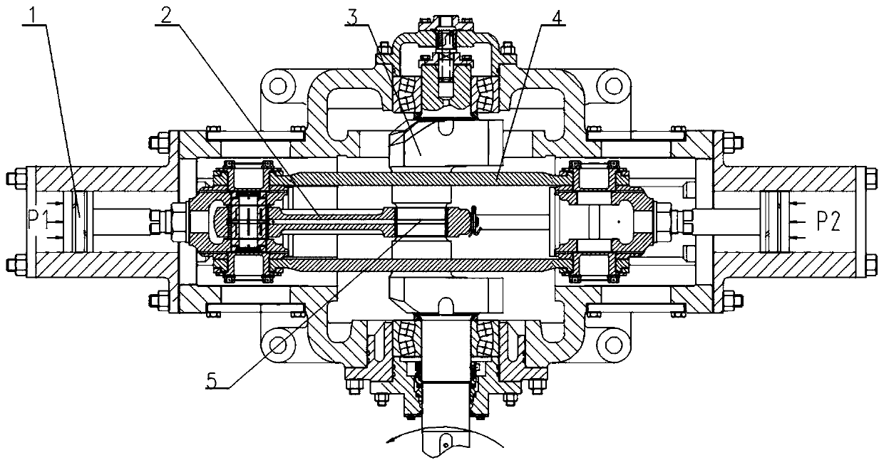 Double-way cross-shaped head transmission mechanism for reciprocating piston type compressor