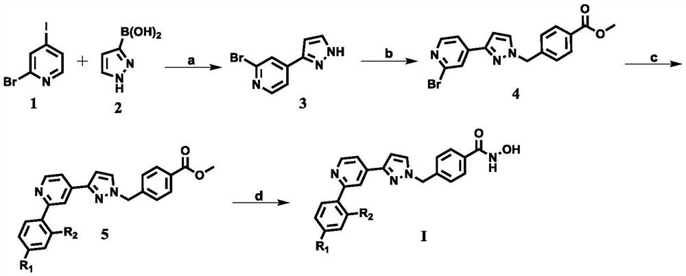 2-aryl-4-(1H-pyrazol-3-yl)pyridine LSD1/HDAC double-target inhibitor