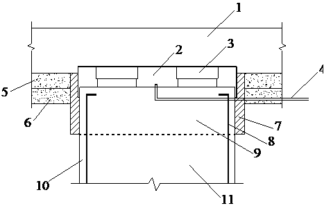 Construction device for sealing and filling headspace cavity of foundation pile of composite pile