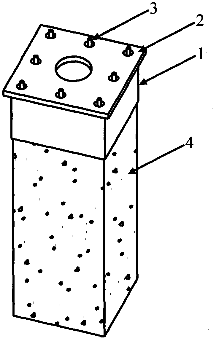 Setting method of steel tube and hole-opening end plate embedded part