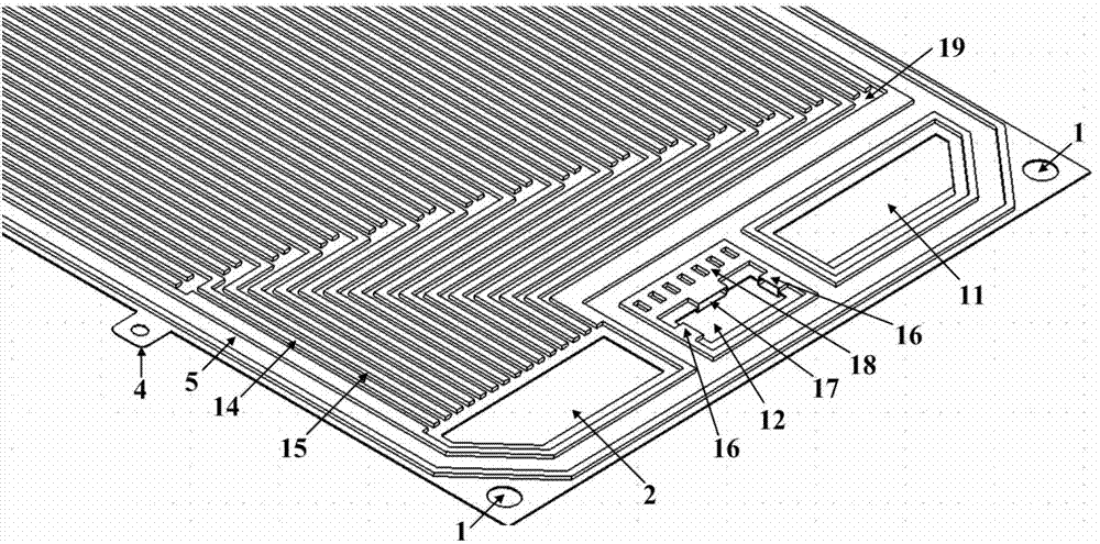 Large-area metal bipolar plate for automobile fuel cell