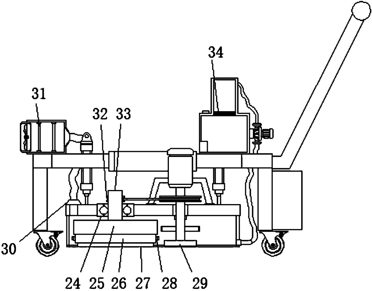 Stone grinding and polishing machine