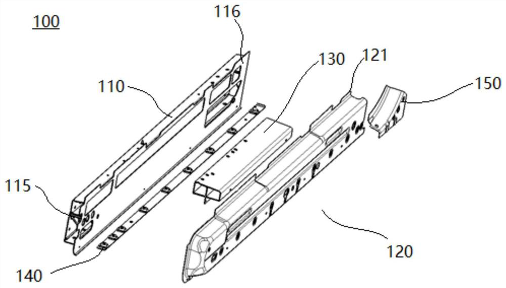Door sill beam assembly for vehicle and vehicle