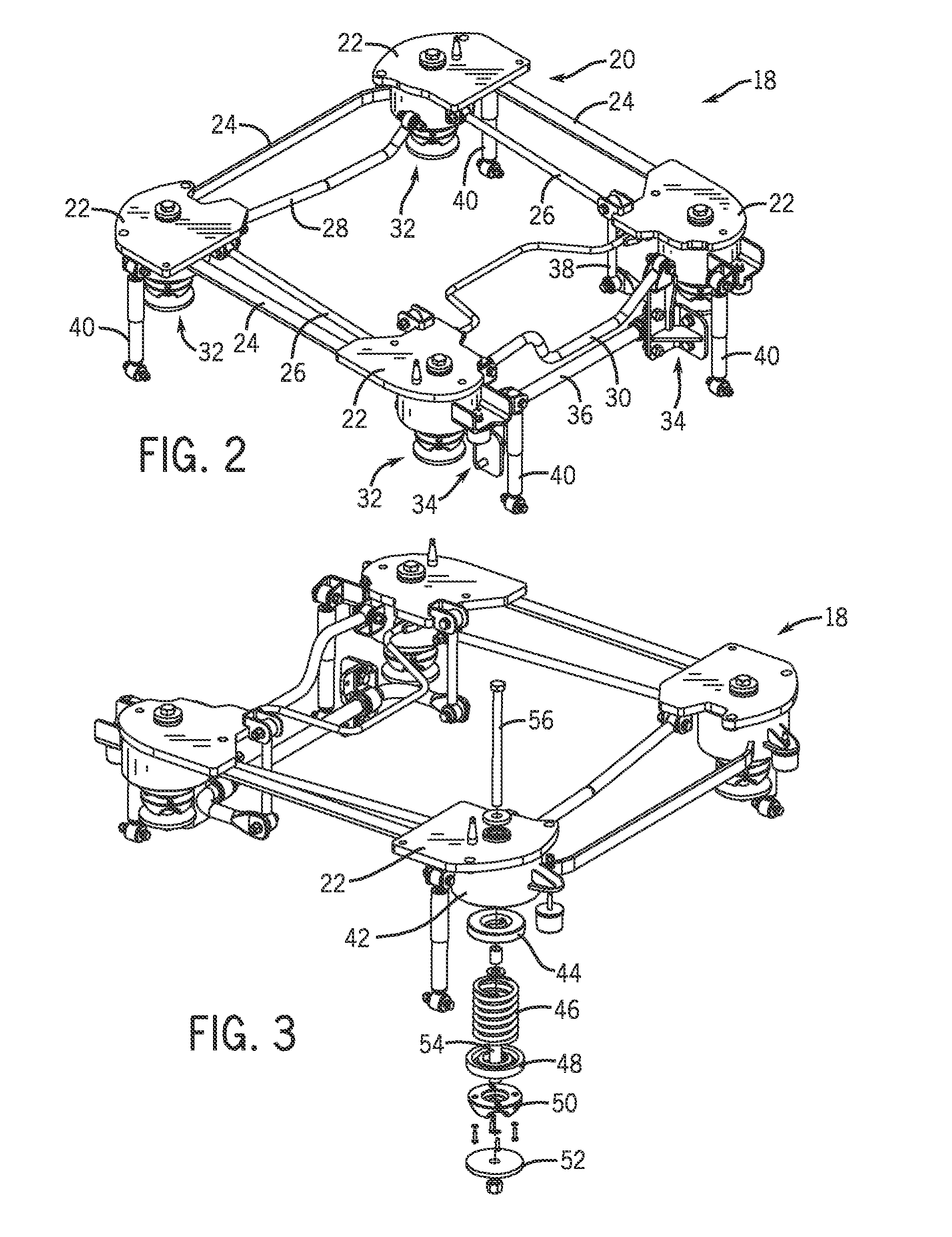 Cab suspension system for an off-road vehicle