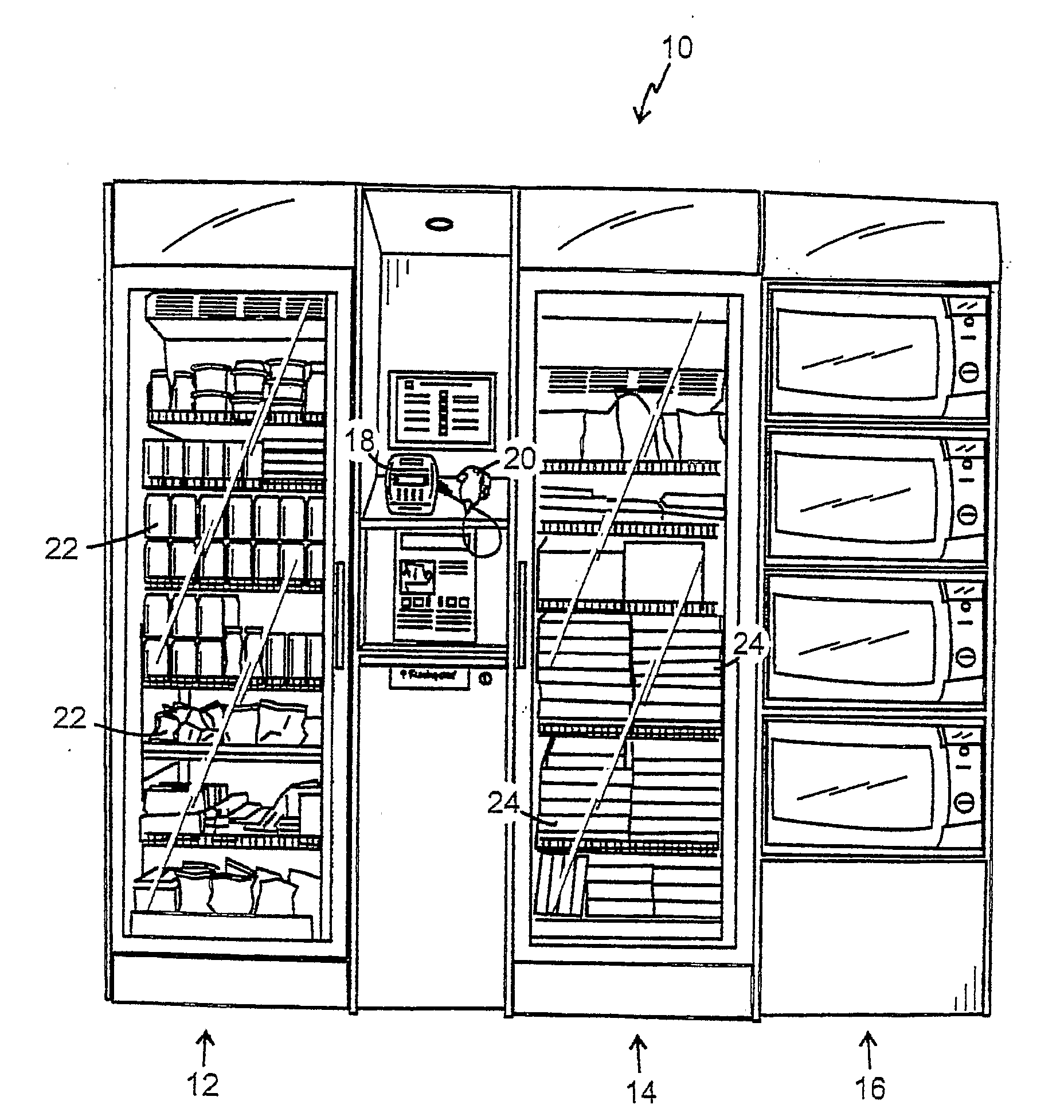 Storage-Cabinet and Method for Selling Frozen and/or Refrigerated Goods From Such a Locked Storage-Cabinet