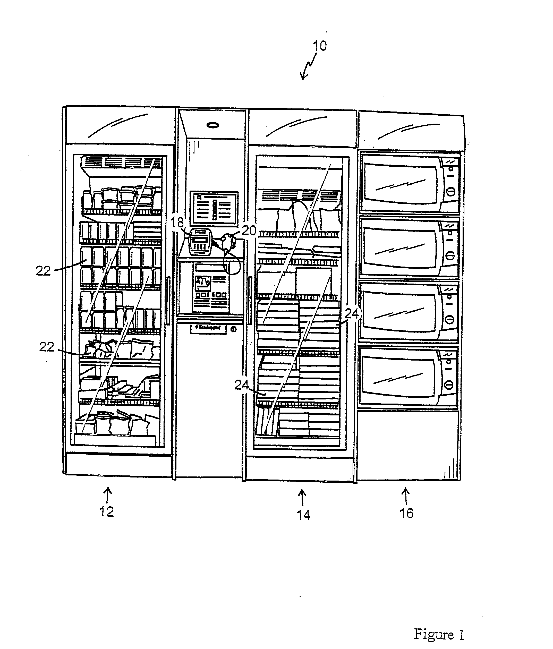 Storage-Cabinet and Method for Selling Frozen and/or Refrigerated Goods From Such a Locked Storage-Cabinet