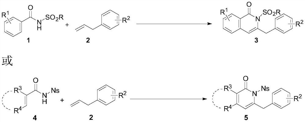 Method for synthesizing isoquinolinone compounds or pyridone compounds