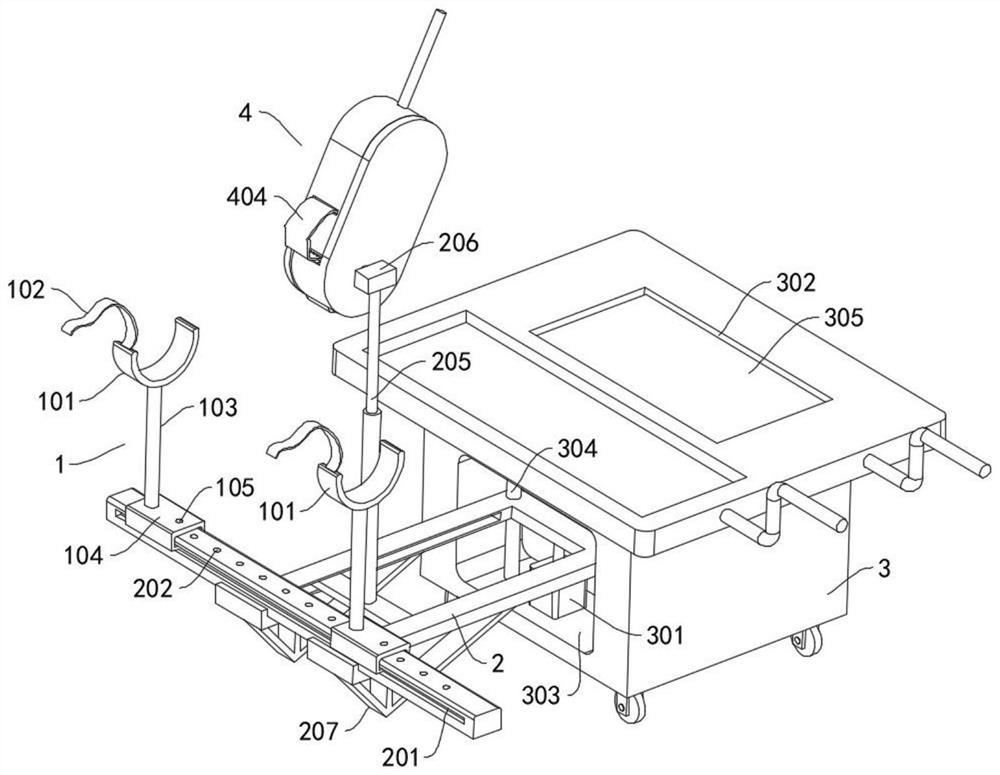 Adjustable dressing change device for nursing department