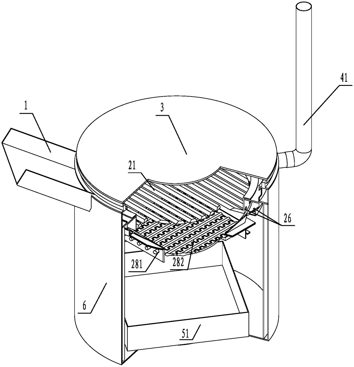 Small-flame low-strength double-layer burning device for biomass forming fuel and burning method