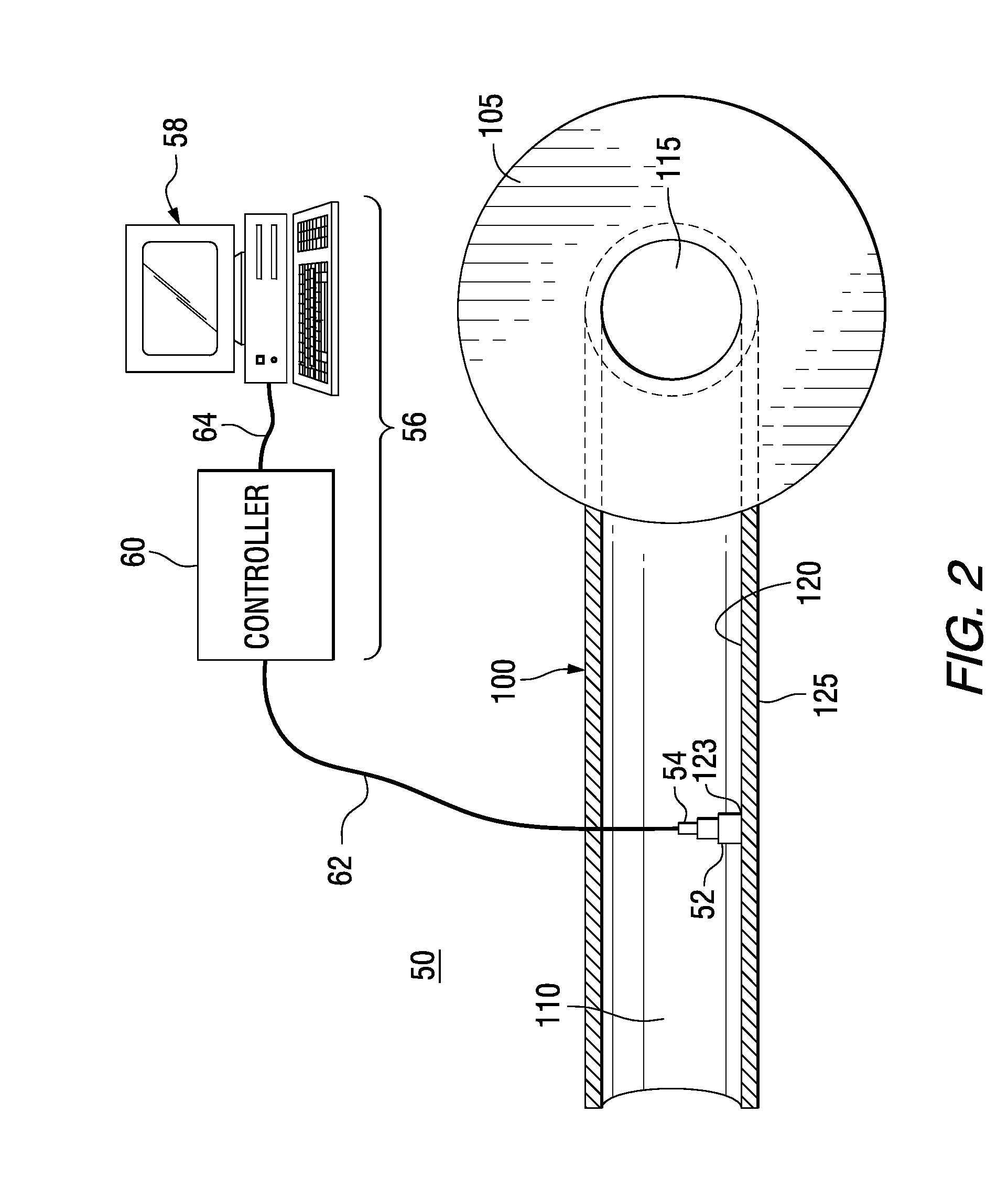 Phased array ultrasonic inspection system for turbine and generator rotor bore
