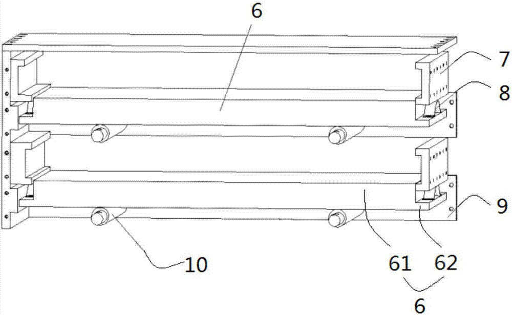 Module test supporting and clamping device