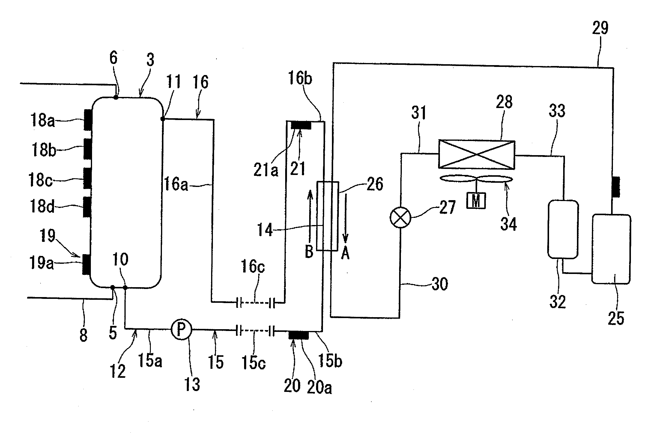 Malfunction detection device for hot water supplier