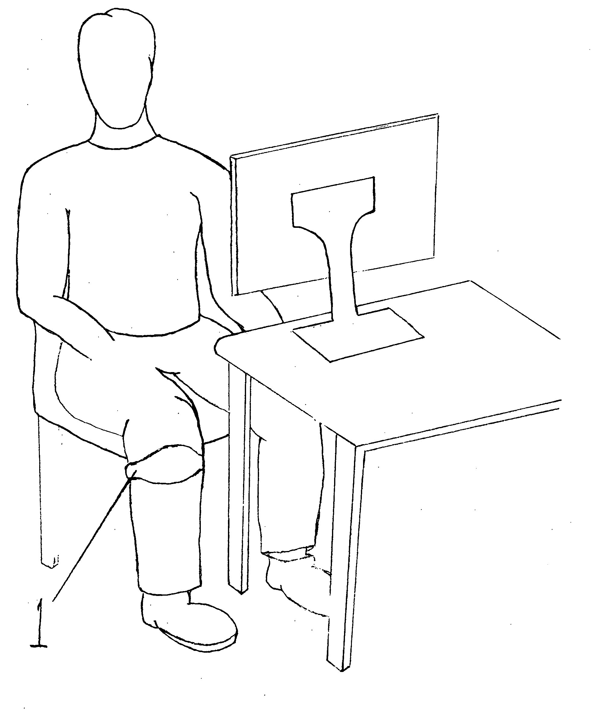 Knee operated computer mouse