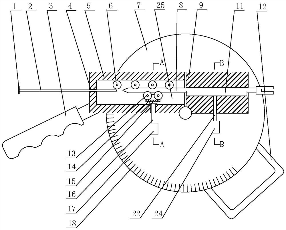 Spinal pedicle internal fixation rod bending device and working method