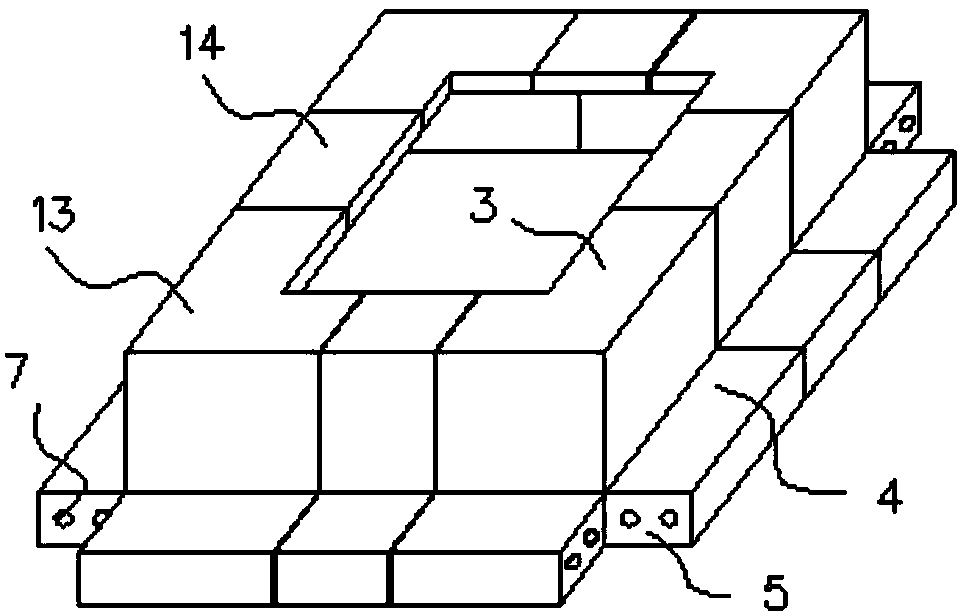 Cover die for construction of composite-section ribbed floor and construction method thereof