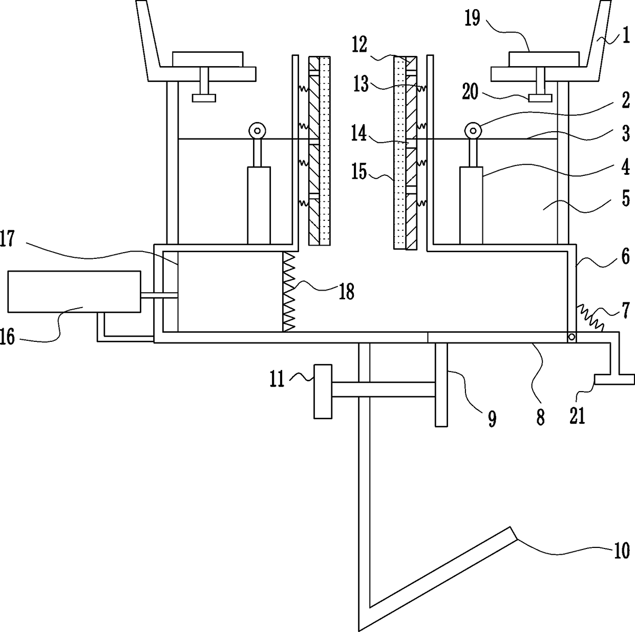 A kind of environmental protection disposable chopsticks recycling compaction device