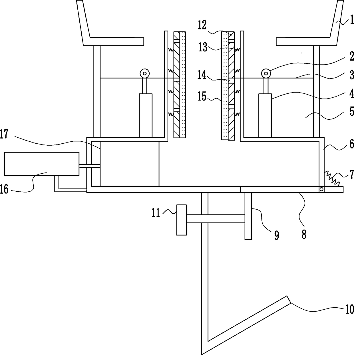 A kind of environmental protection disposable chopsticks recycling compaction device