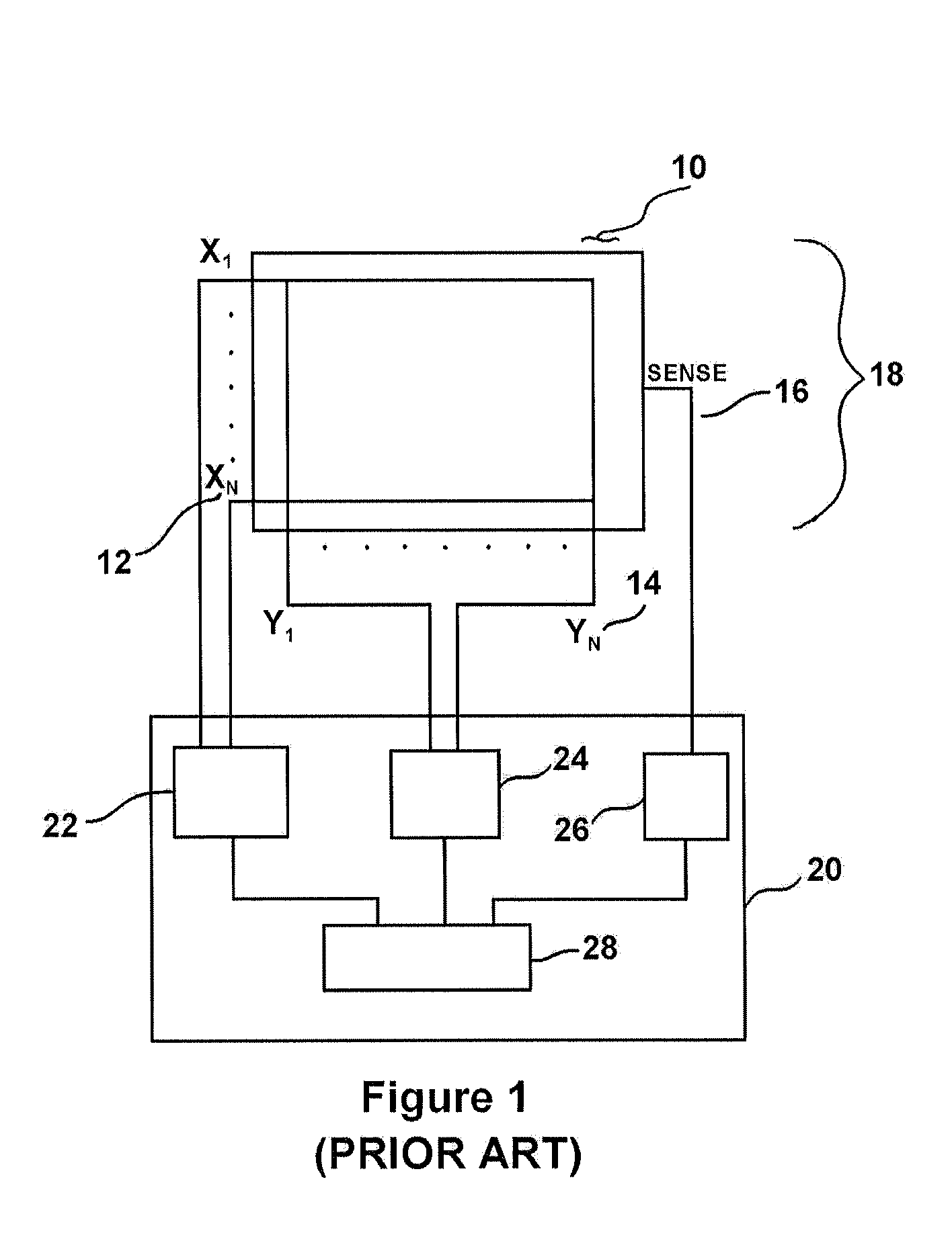 Touchpad using a combination of touchdown and radial movements to provide control signals