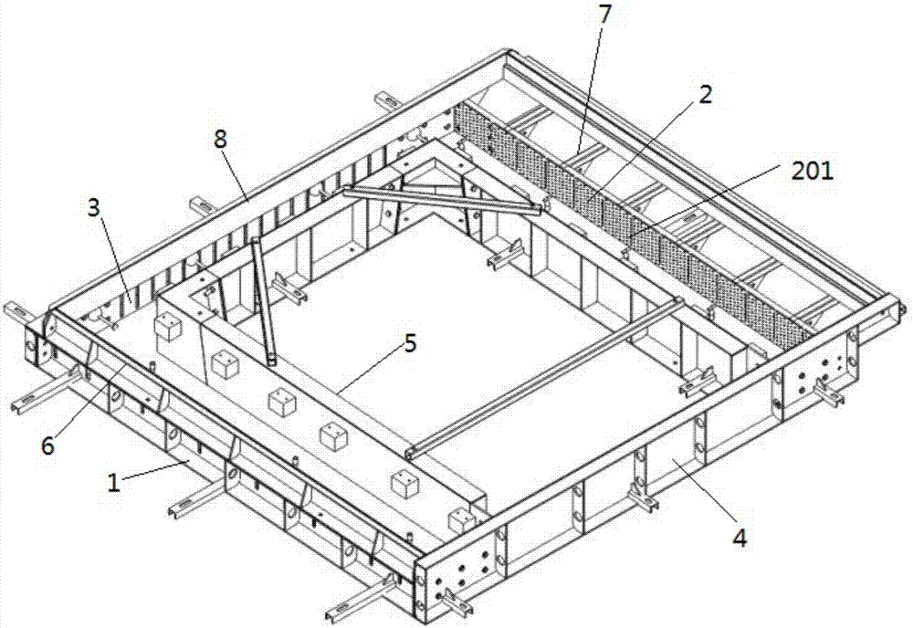 Mold for constructing sandwich structure prefabricated wall panel and molding method