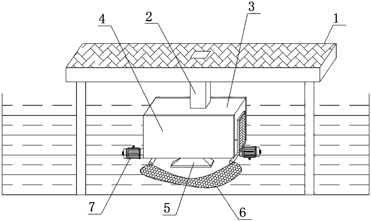 Underwater sightseeing structure with plane platform shape