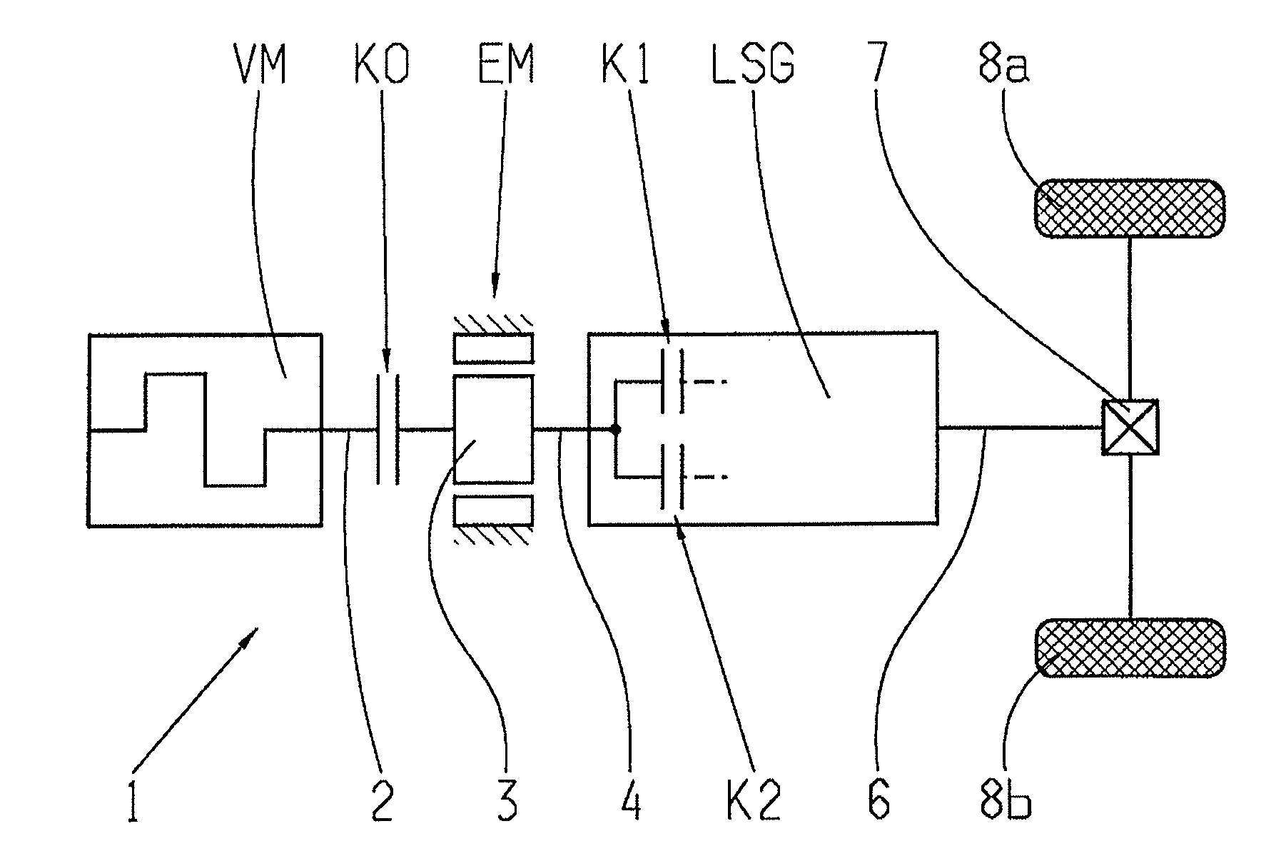 Method for controlling a hybrid drive train of a vehicle