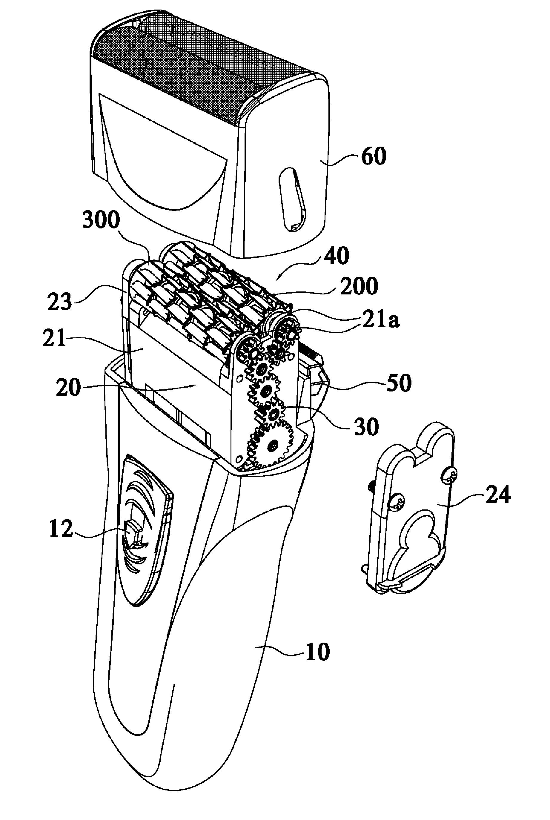 Insert Type Blade Assembly of Rotation Drum Type Electric Razor