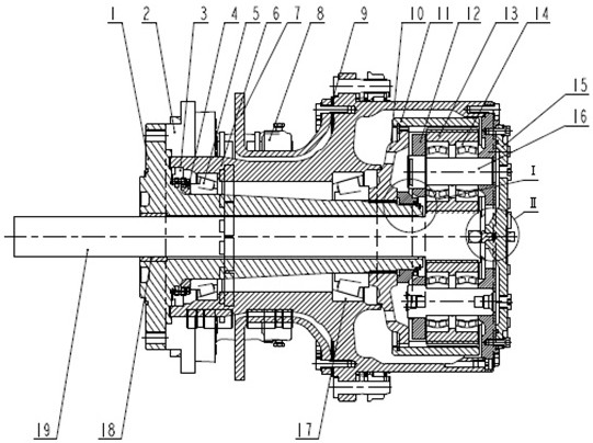 Engineering vehicle wheel-side speed reducer and mining dump truck