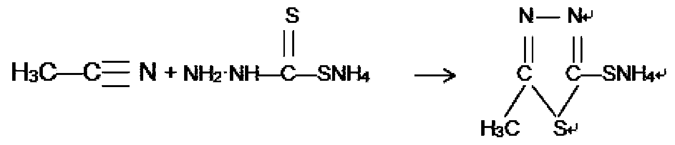 Preparation method of 2-sulfydryl-5-methyl-1, 3, 4-thiadiazole