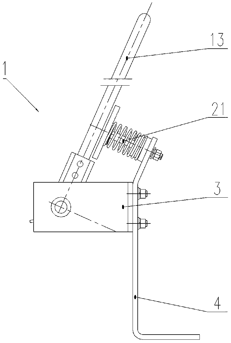 Direct current disconnector and harmonic current break device thereof