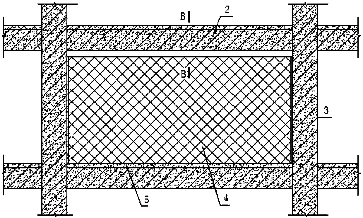 Construction method and structure system of prefabricated large plate filled wall concrete structure