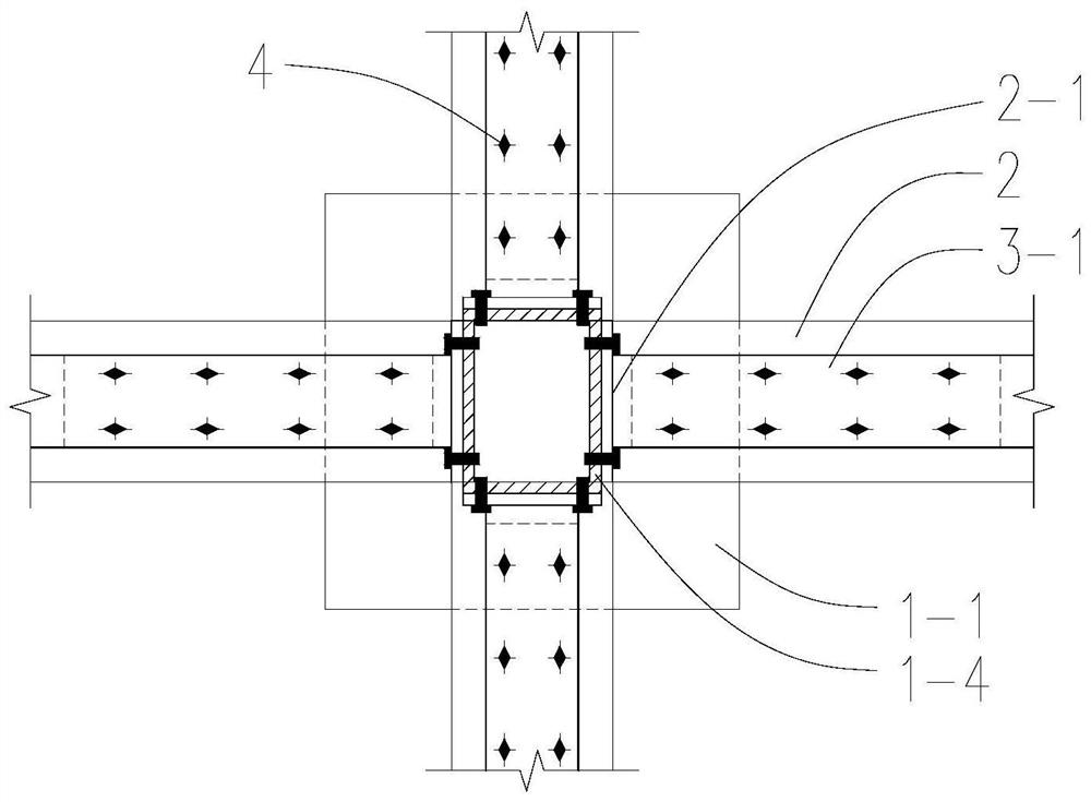 Prefabricated concrete ground beam-shear wall connecting joint and construction method thereof