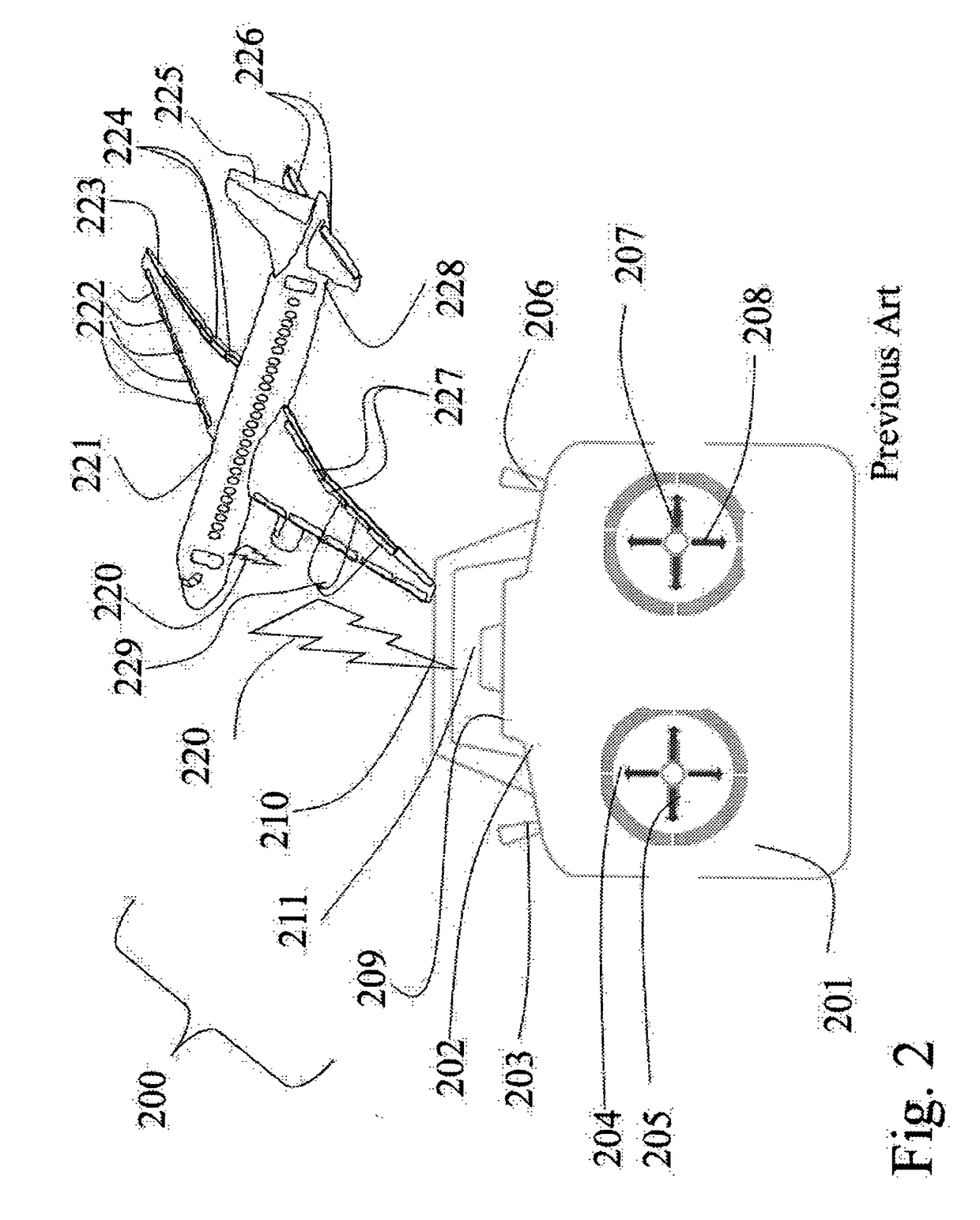 Method and device to improve the flying abilities of the airborne devices operator