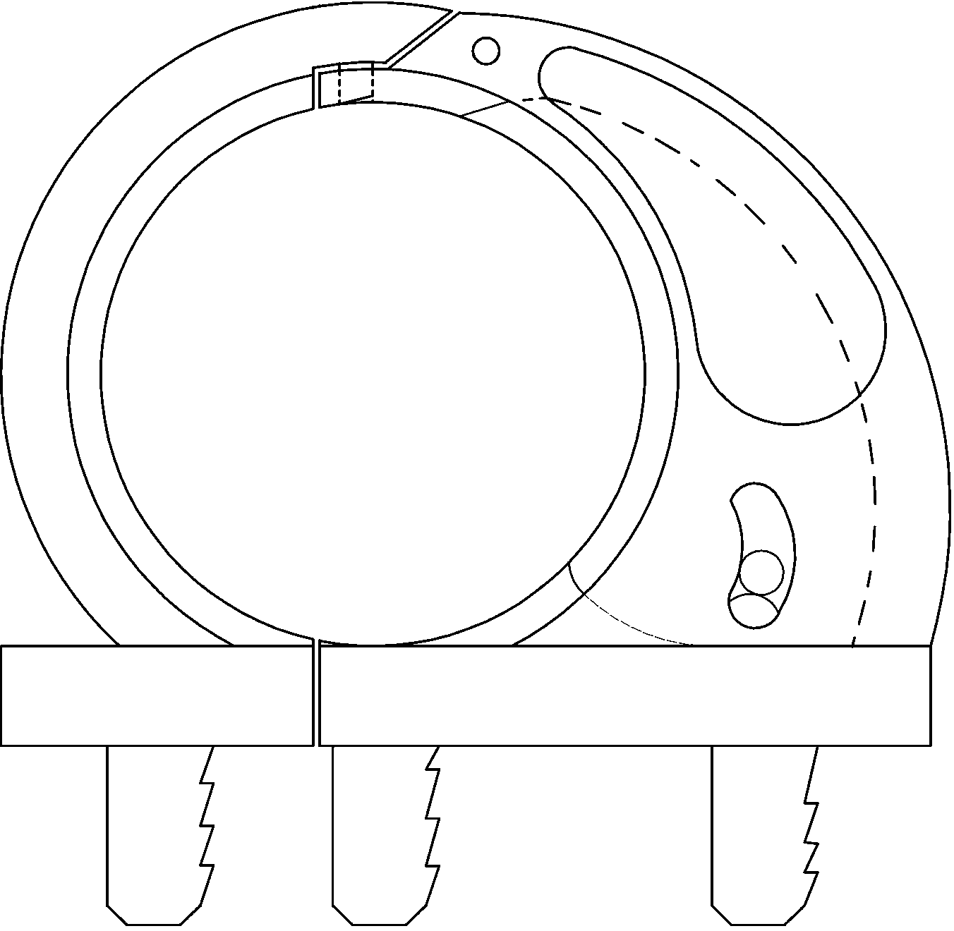 Locking combined hook ring