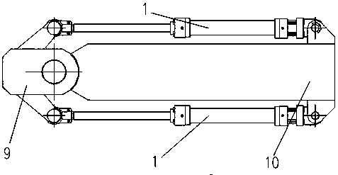 Hydraulic servo drive system for precision model support device