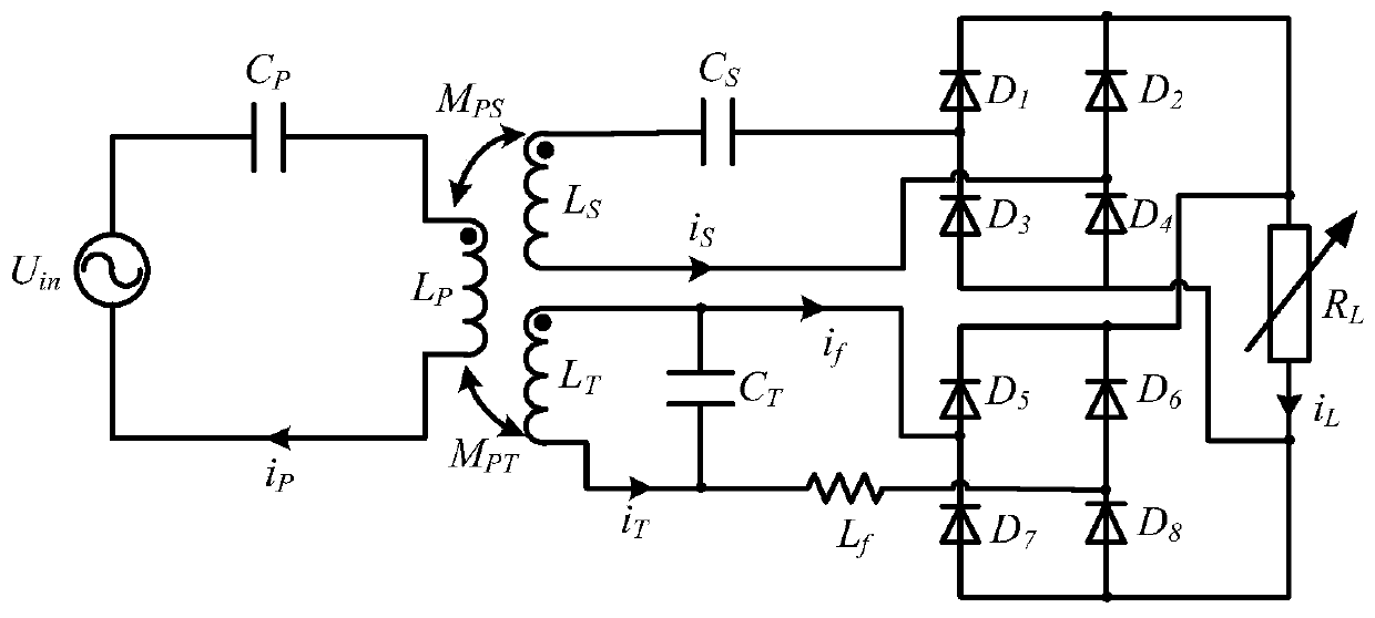 Wireless charging circuit and parameter selection method thereof for realizing constant-power wireless charging