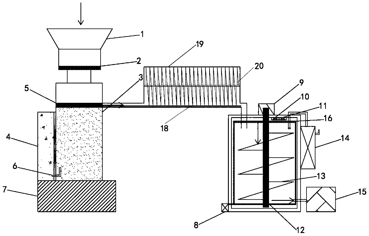 Environment-friendly kitchen waste continuous treatment device and method