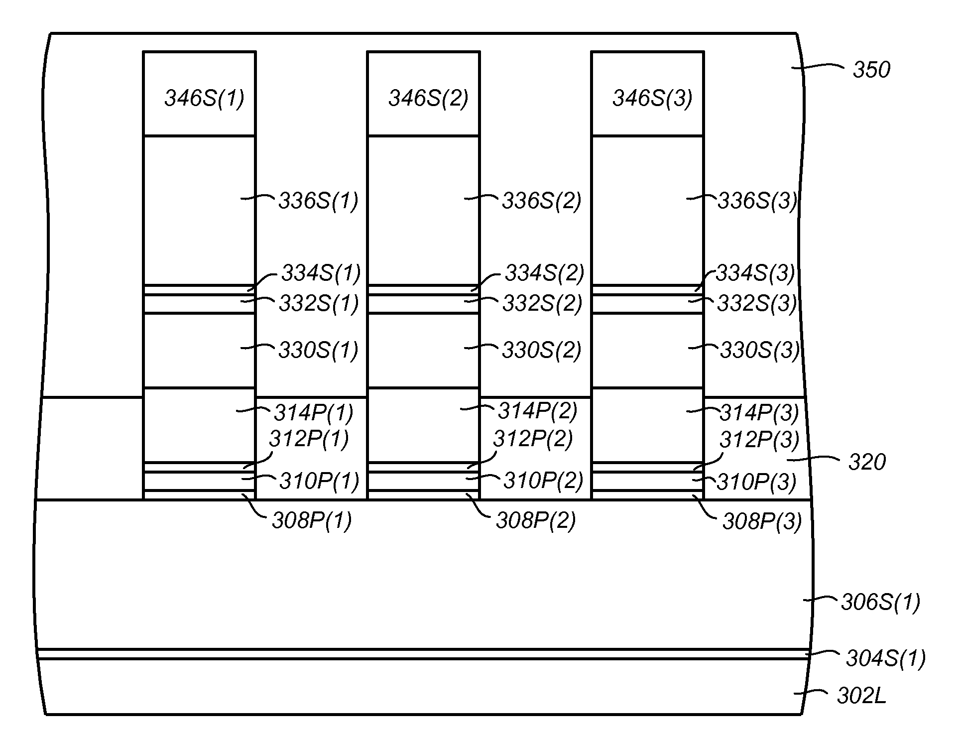 Non-Volatile Memory Arrays Comprising Rail Stacks with a Shared Diode Component Portion for Diodes of Electrically Isolated Pillars