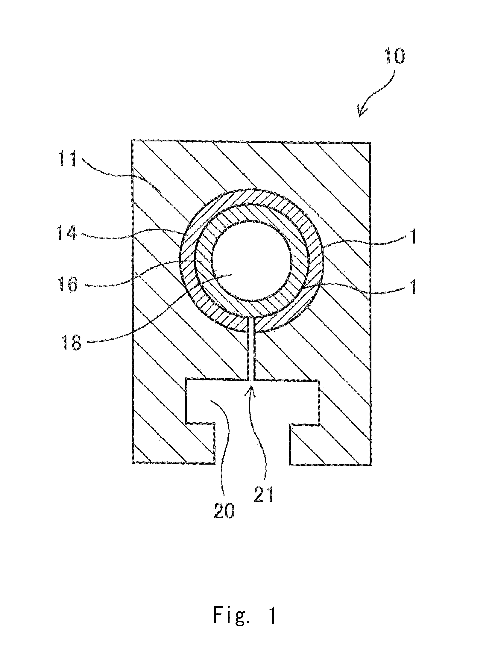 Heat receiving tile formed of carbon fiber composite material and method of manufacturing the same
