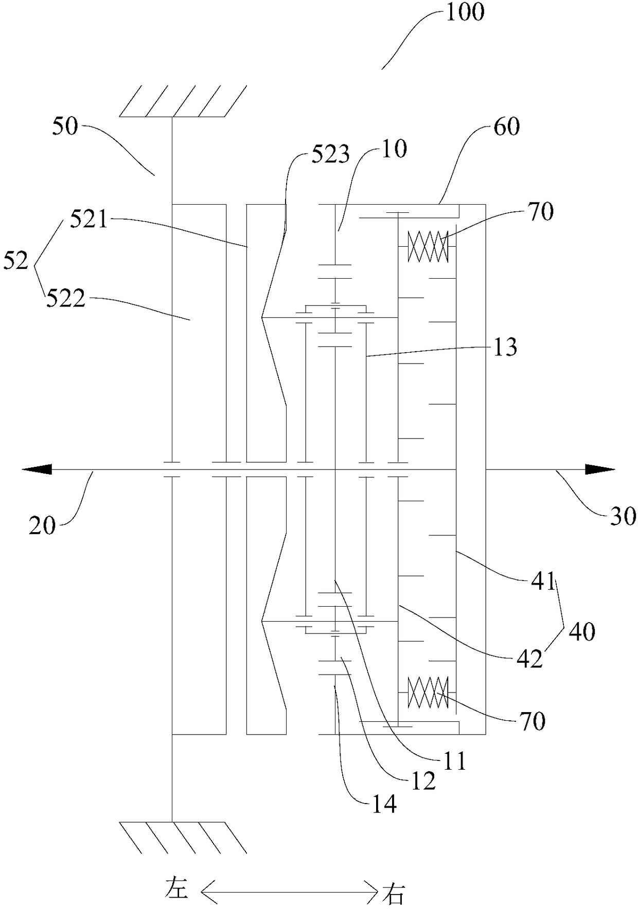 Driving shaft locking device, power-driven system and vehicle