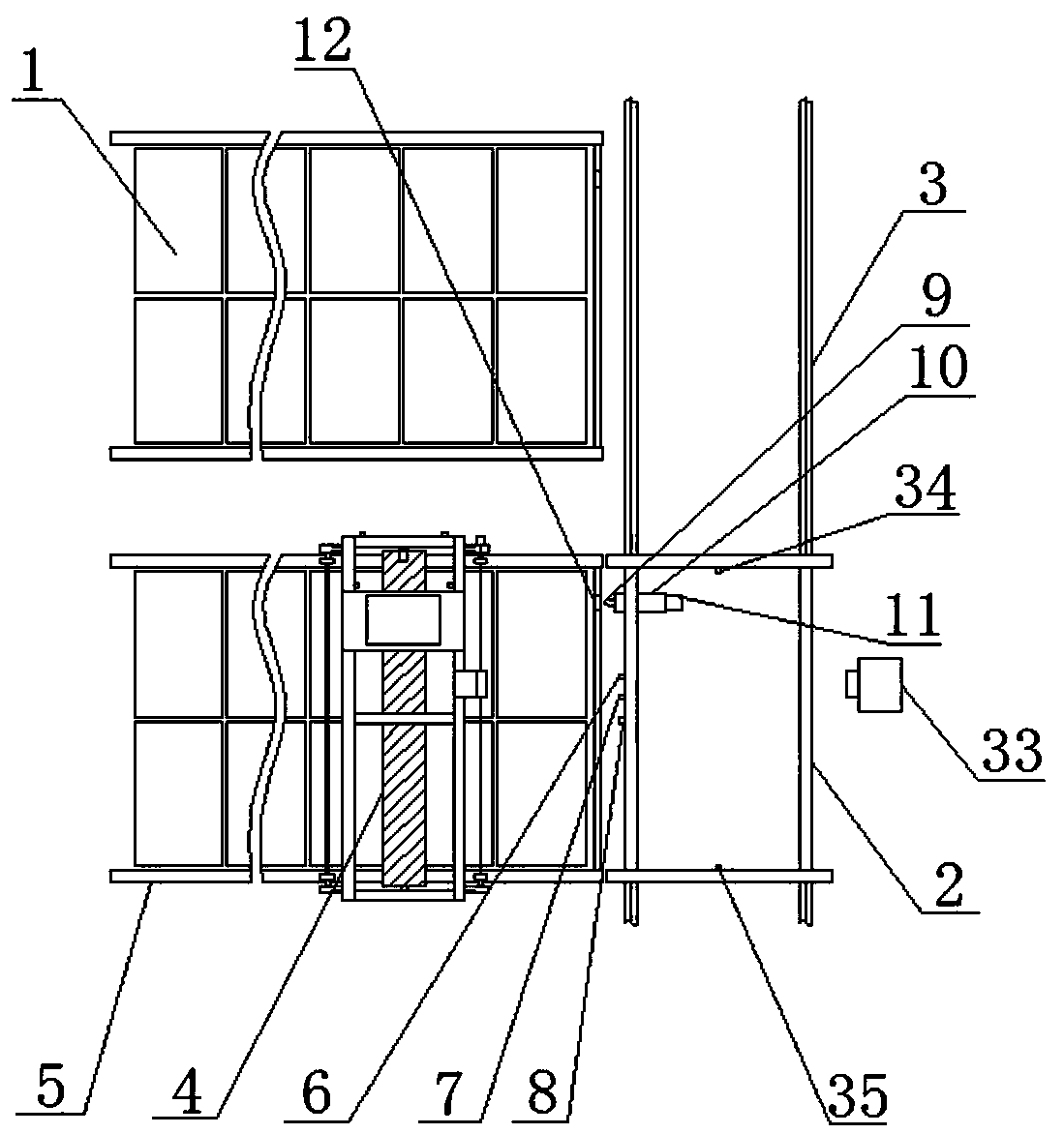 Photovoltaic module sweeping robot system capable of automatically changing rows