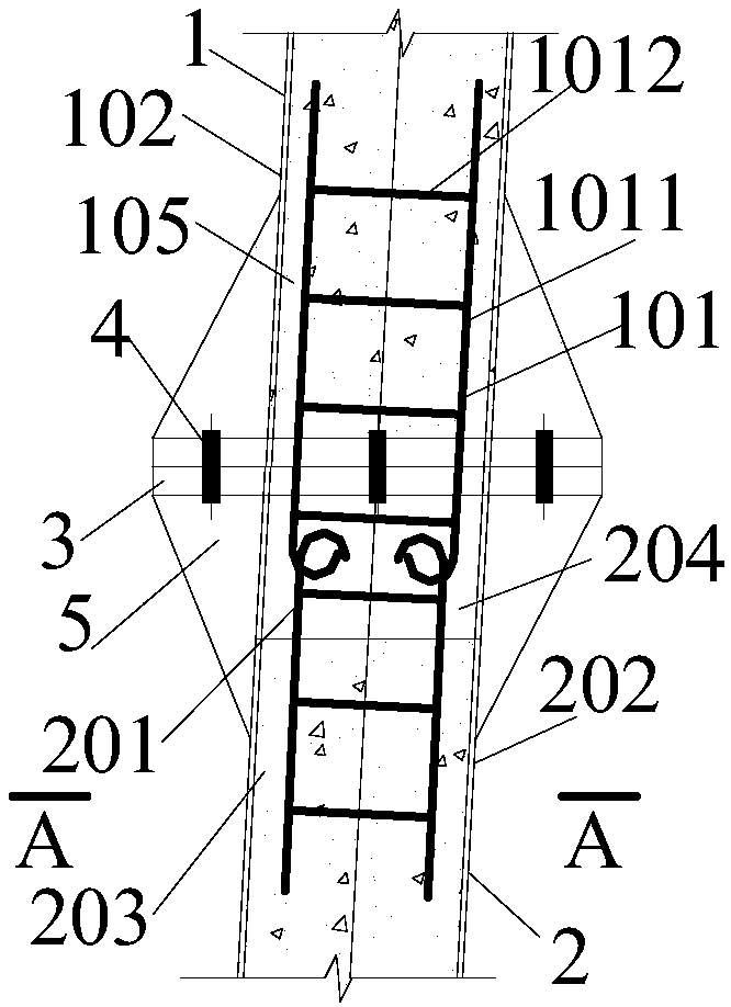 Assembled-type power transmission tower connection joint and manufacturing method thereof