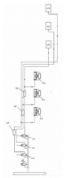 Device for detecting abnormity of deionized water cleaning valve in semiconductor process technology