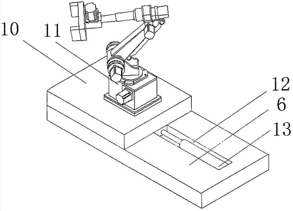 Automatic ring bobbin inserting device of robot