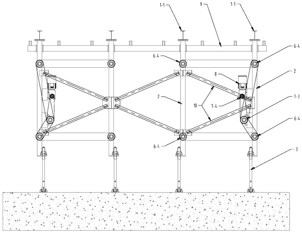 Use method for inner die rack for pipe gallery construction