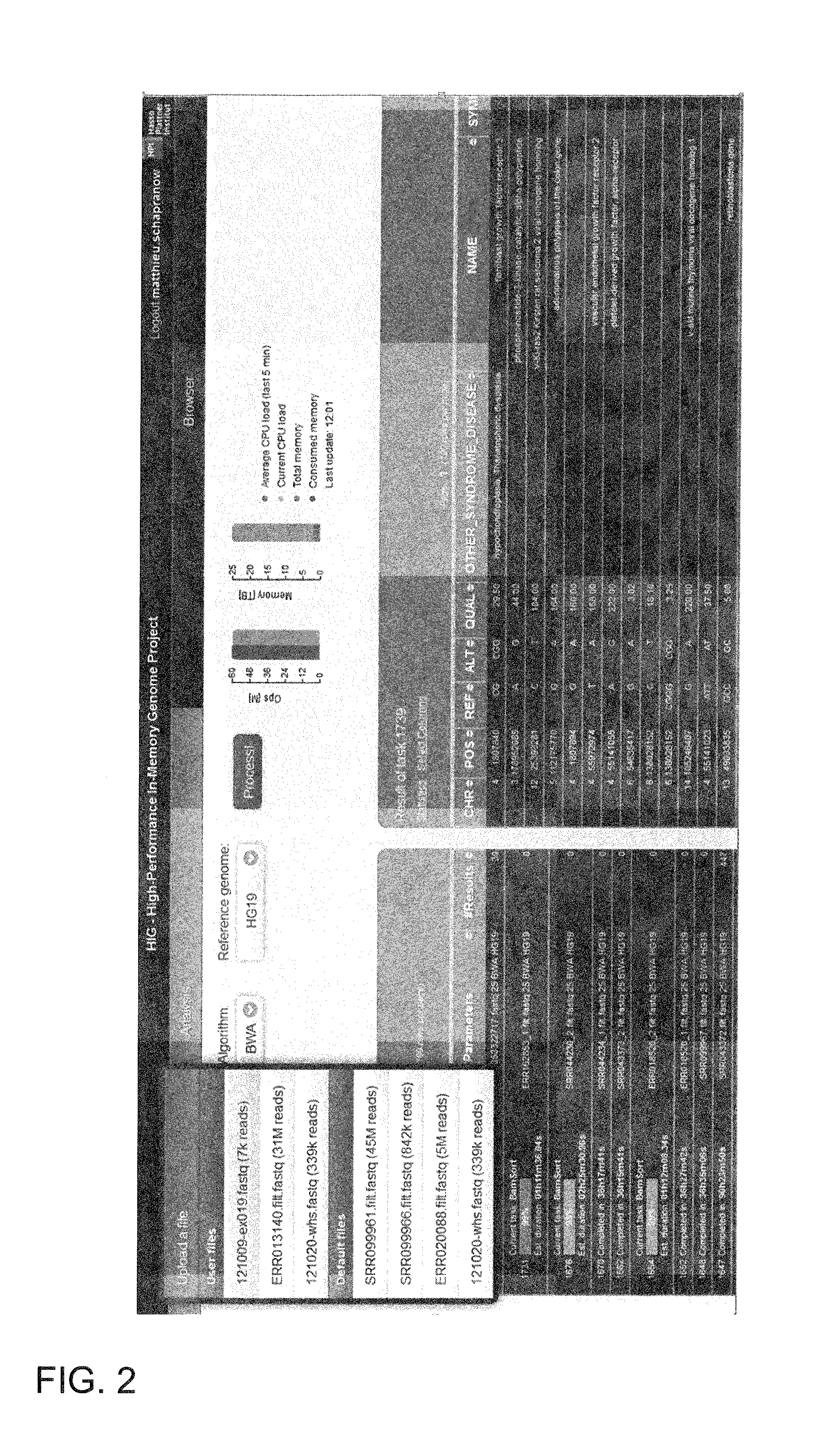 System and method for genomic data processing with an in-memory database system and real-time analysis