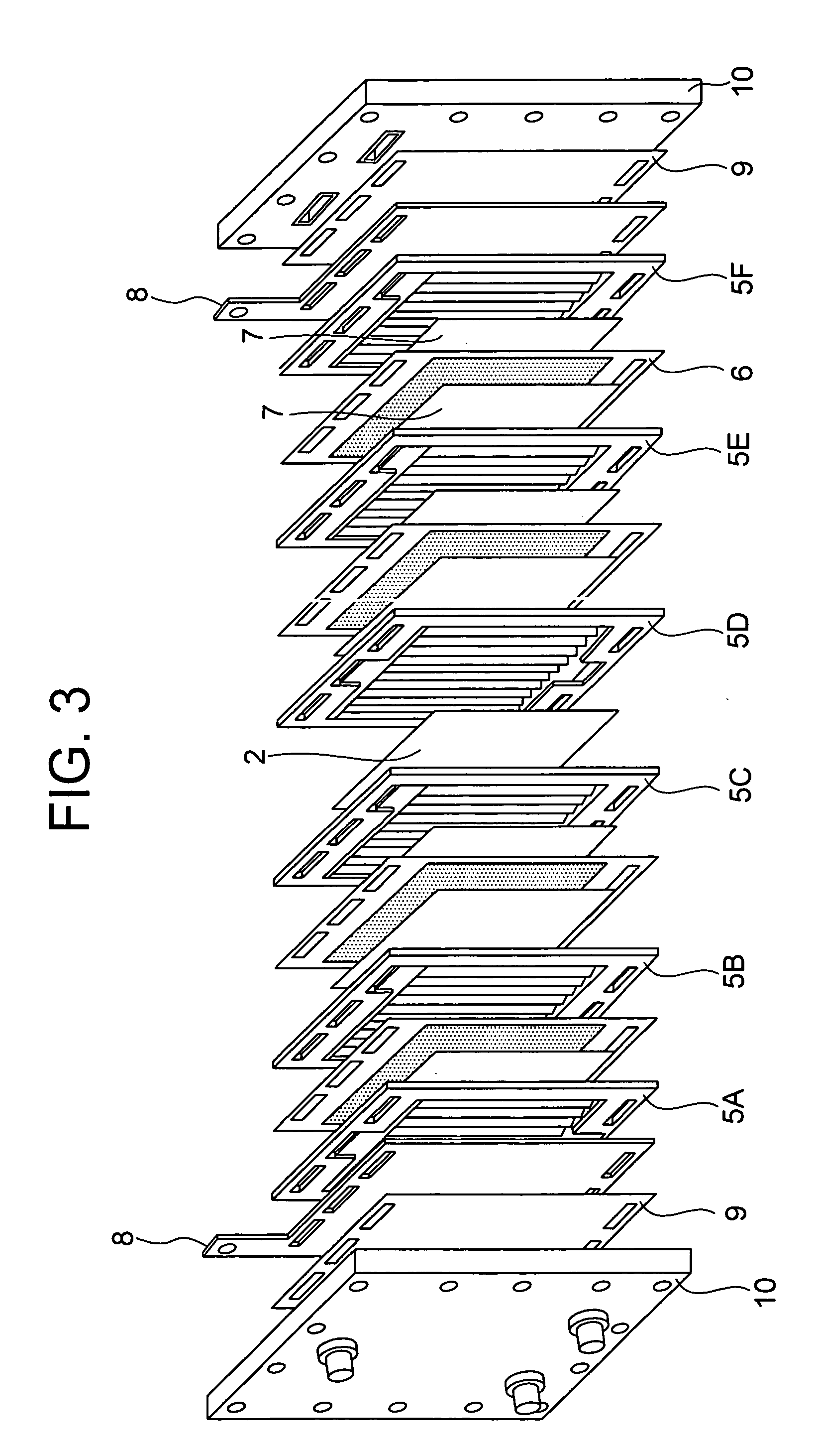 Fuel cell and separator for cooling used therein