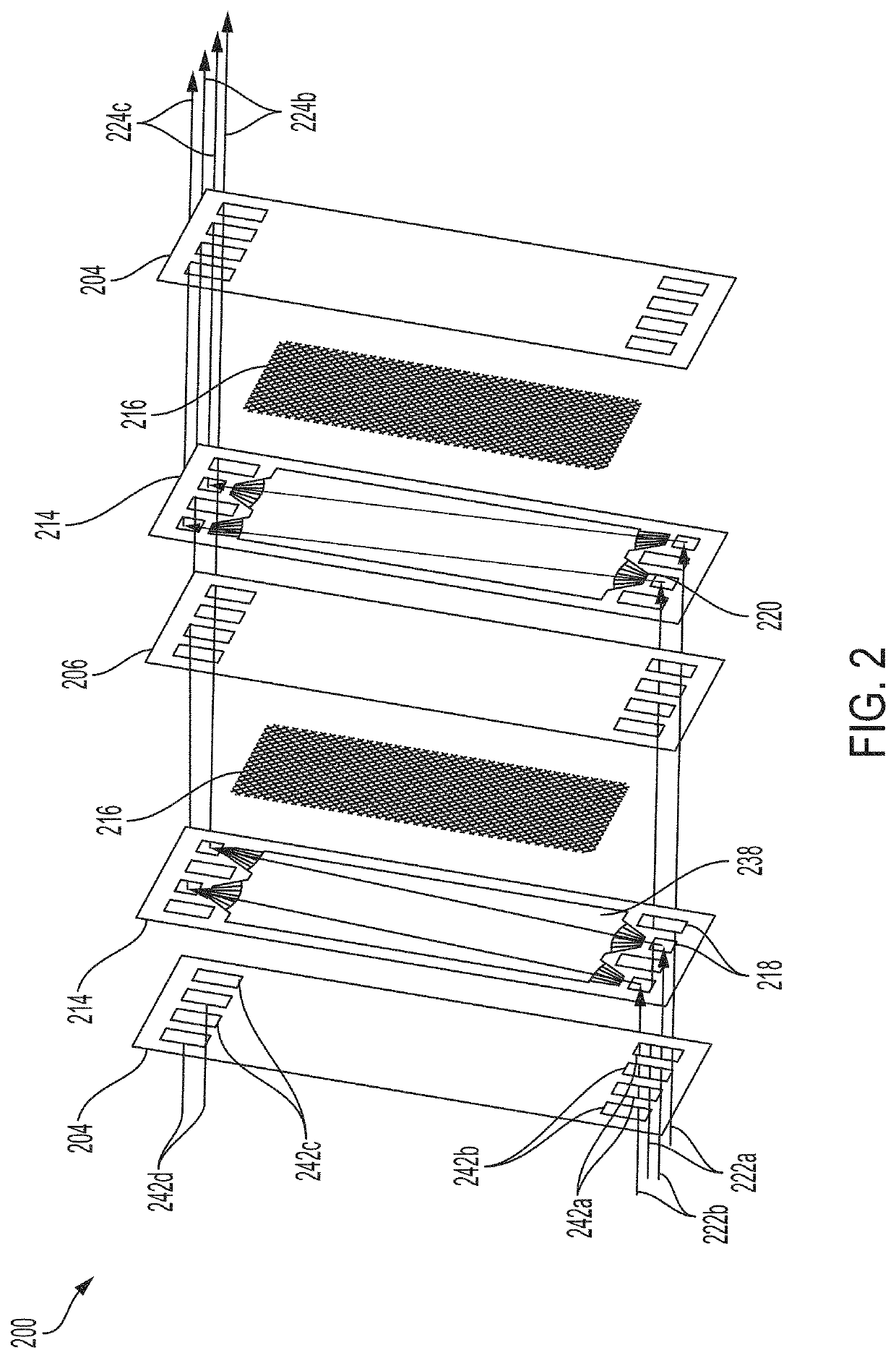 Spacers for ion-exchange device