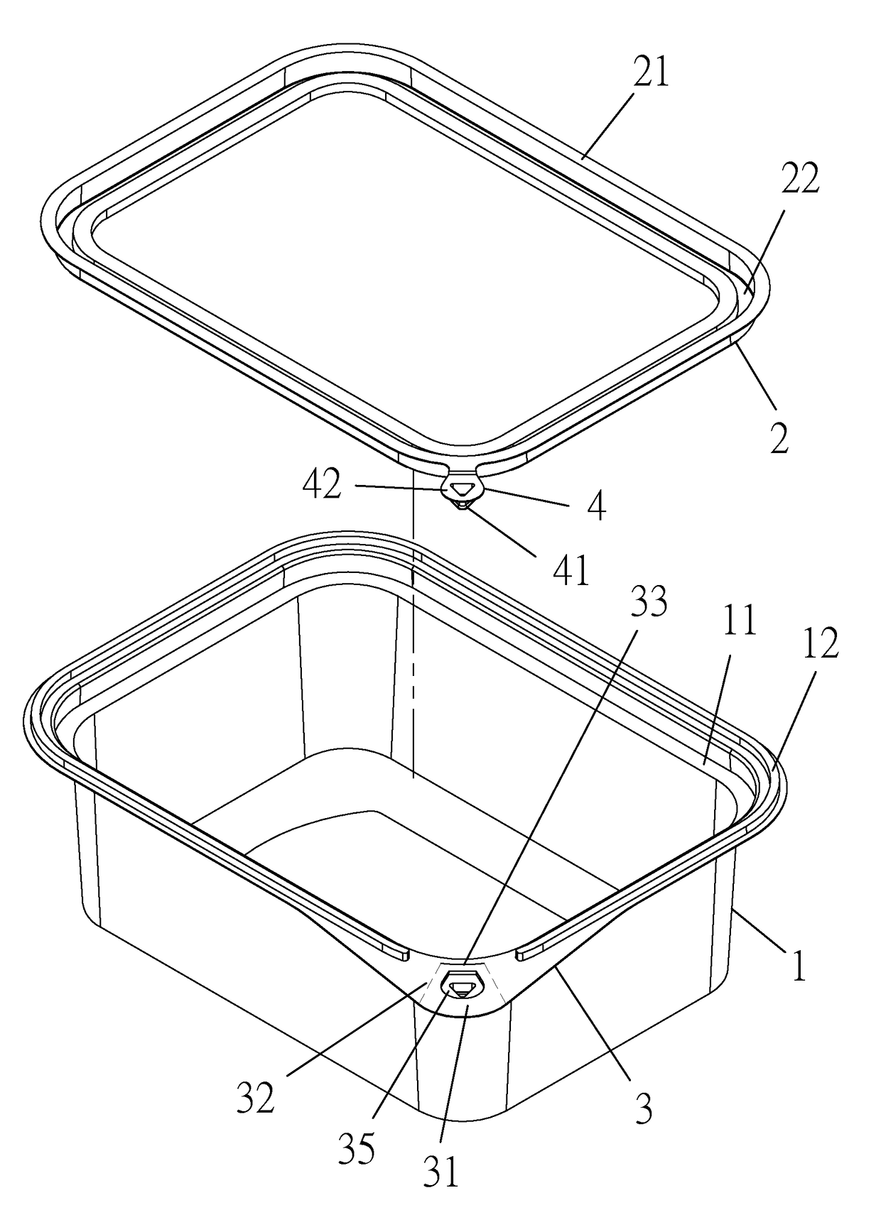 Tamper-evident container structure